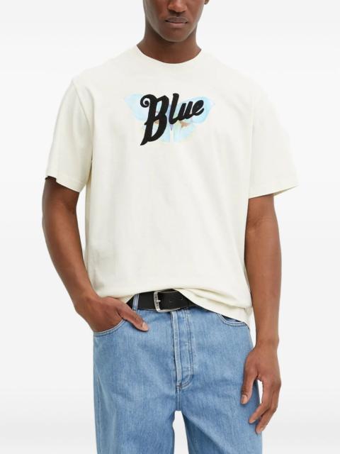 butterfly-print T-shirt