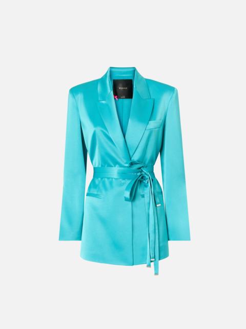 SATIN JACKET WITH BELT