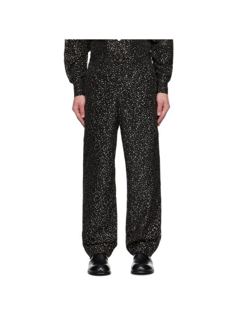 Black Glitter Trousers
