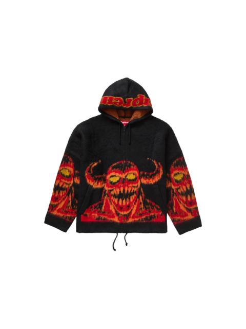 Supreme Toy Machine Zip Up Hooded Sweater Black