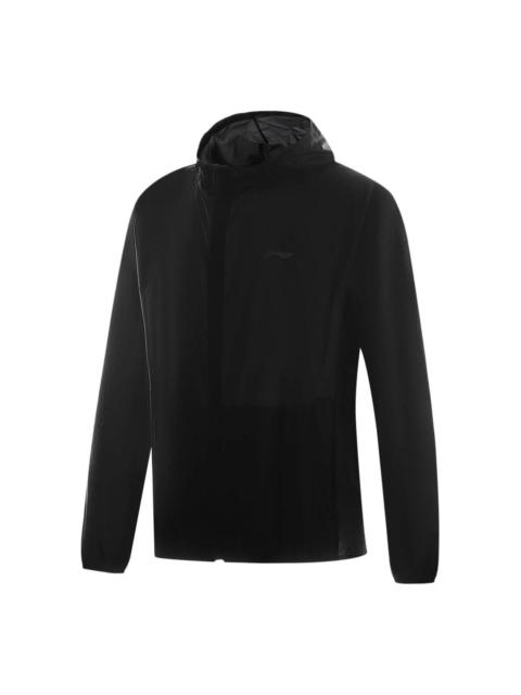 Li-Ning Logo Sports Windbreaker 'Black' AFDU459-1