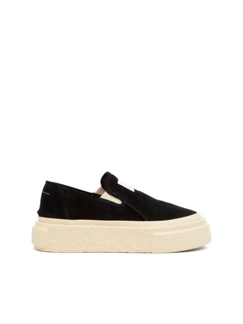 numbers-motif slip-on sneakers