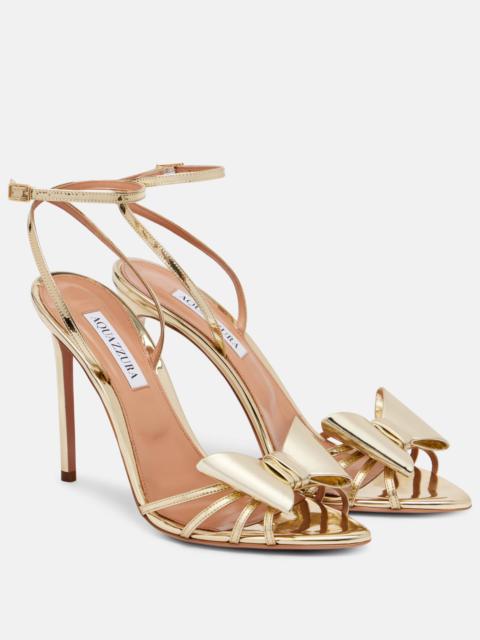 Black Tie 105 mirrored faux leather sandals