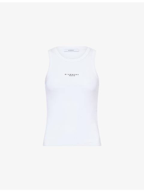 Logo-Print Ribbed Cotton-Jersey Tank Top