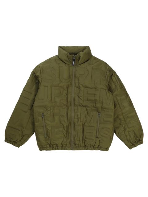 Supreme Bonded Logo Down Jacket Olive