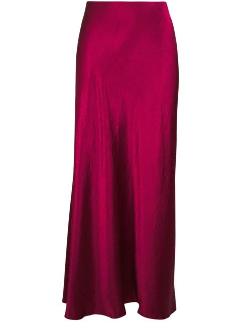 satin midi skirt