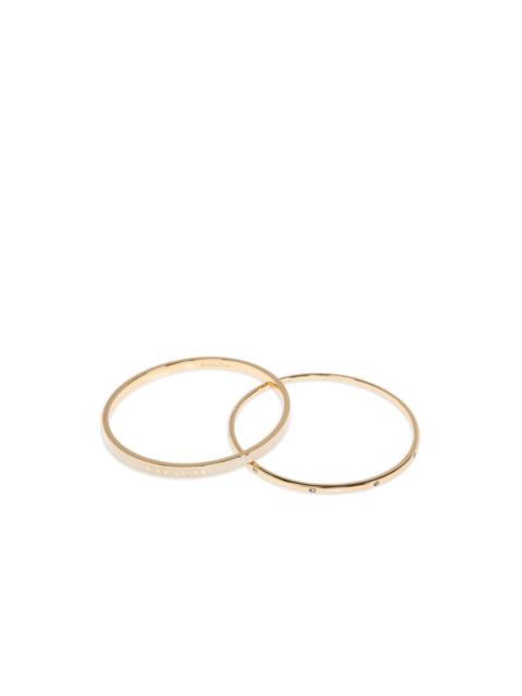 crystal-embellished bracelets (set of two)