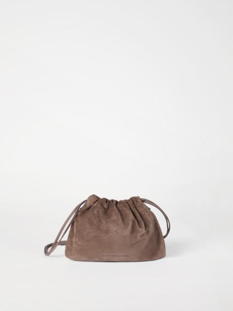 BC Duo pouch bag in suede with monili