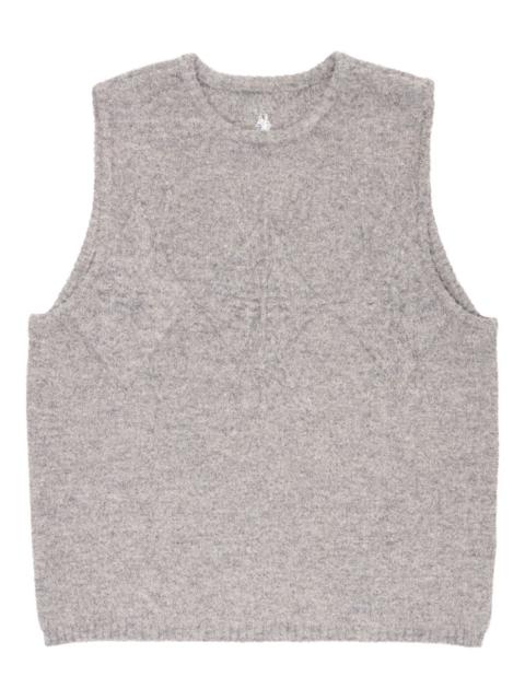 cable-knit sleeveless sweater