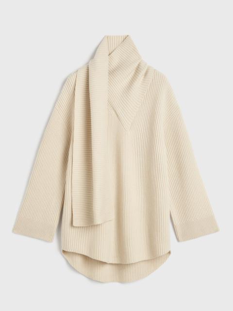 Long scarf knit off-white