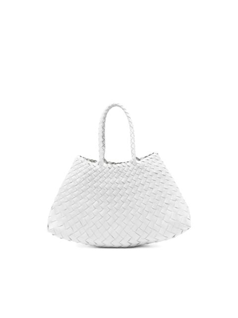 woven leather tote bag