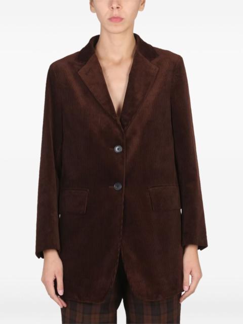 corduroy single-breasted blazer