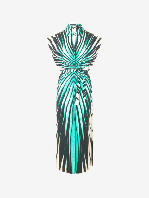 Ray Of Sea Print Midi Dress