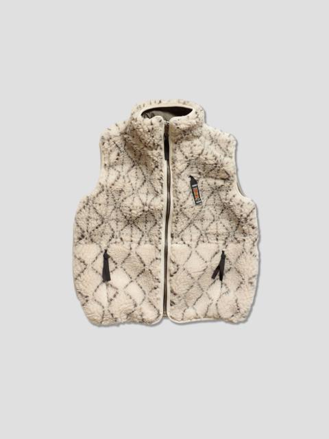 DO-GI SASHIKO BOA FLEECE REVERSIBLE VEST - WHITE