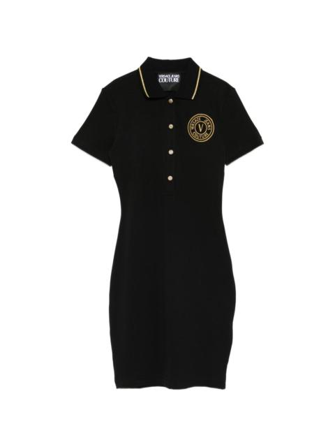 button logo mini dress