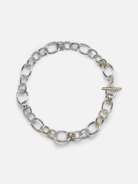 DY Mercer® sterling silver and 18kt gold chain necklace with diamonds