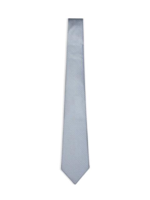 Aquamarine jacquard silk tie