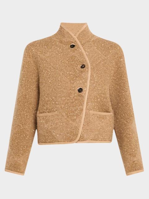 Cernobbio Cashmere-Linen Single-Breasted Jacket
