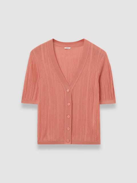 Sens Silk Cotton Rib Short Sleeve Cardigan