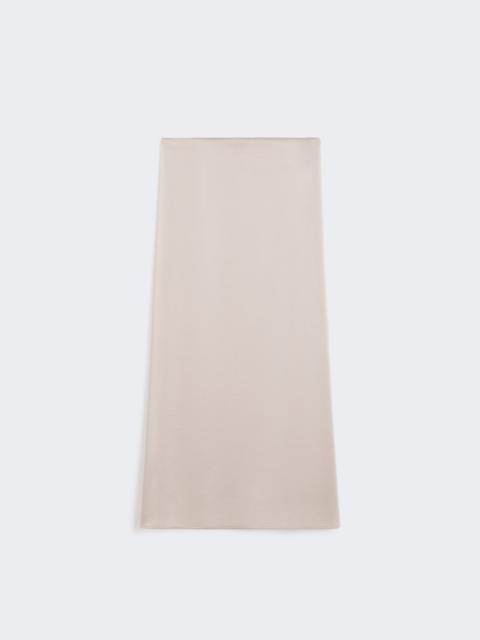 ANGELO Satin calf-length skirt