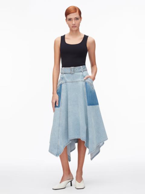 Ghost Patch Handkerchief Midi Skirt