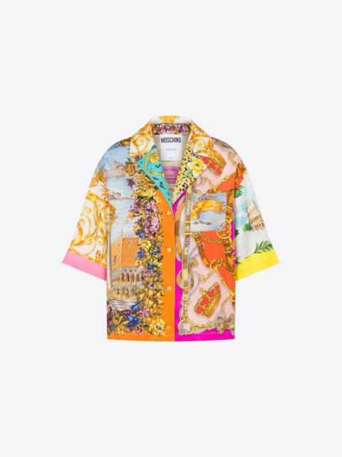 SCARF PRINT TWILL SHIRT