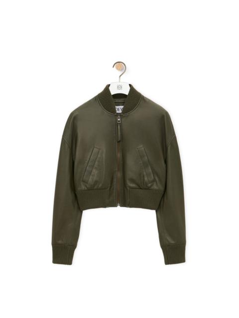 Bomber jacket in nappa lambskin