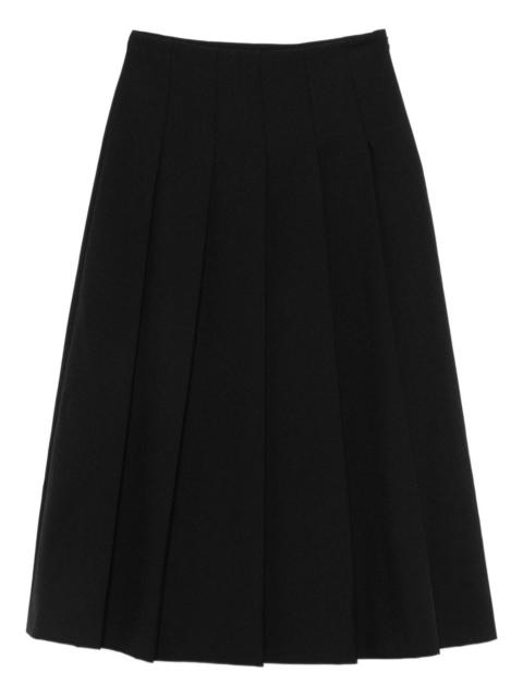 pleated midi skirt