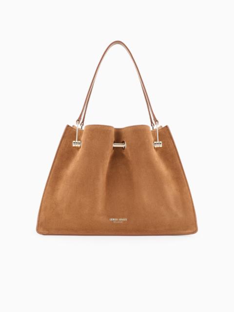 SMALL SUEDE SHOPPER BAG