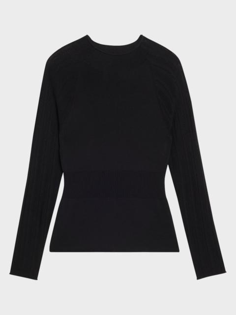 Long-Sleeve Mock-Neck Top