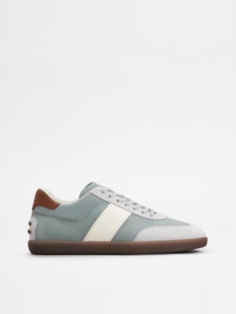 TOD'S TABS SNEAKERS IN SUEDE E NUBUCK - GREY, BROWN, WHITE