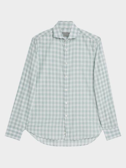 Men's Cotton Ombre Check Sport Shirt