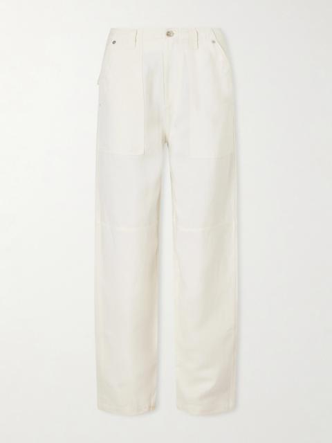 Hymn Paneled Linen-blend Twill Wide-leg Pants