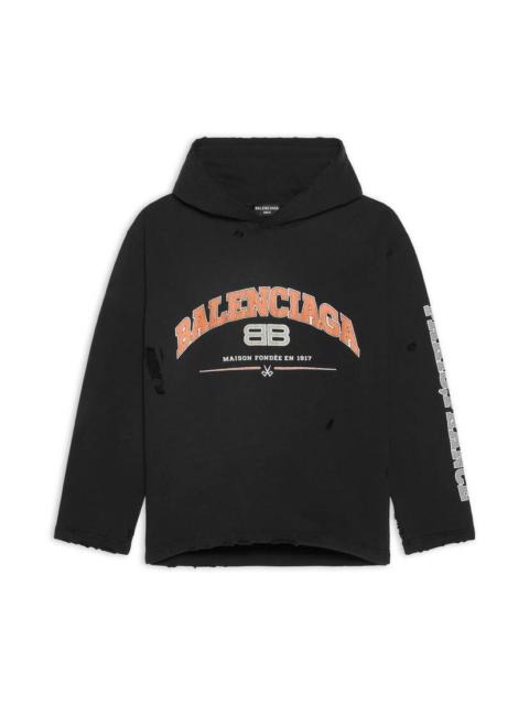 Women's Maison Balenciaga Cropped Hoodie in Black
