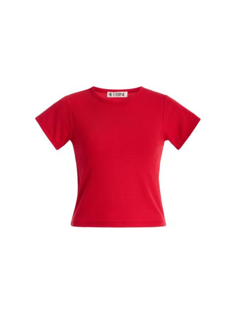 Baby Ribbed T-Shirt red