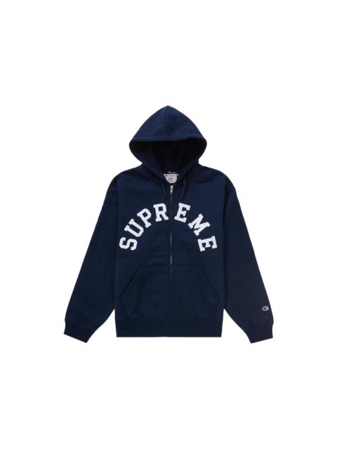Supreme Supreme Champion Zip Up Hooded Sweatshirt Navy