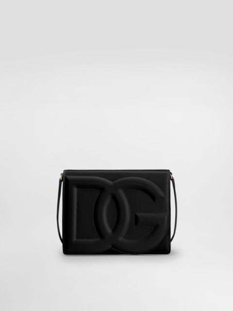 Calfskin crossbody bag with logo