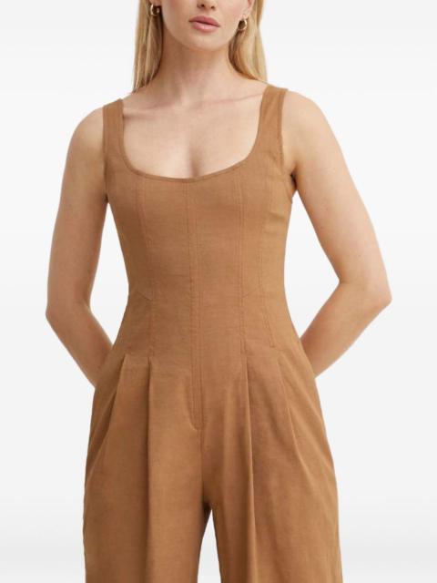 scoop-neck jumpsuit