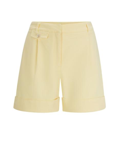 WIDE-LEG SHORTS IN A COTTON BLEND