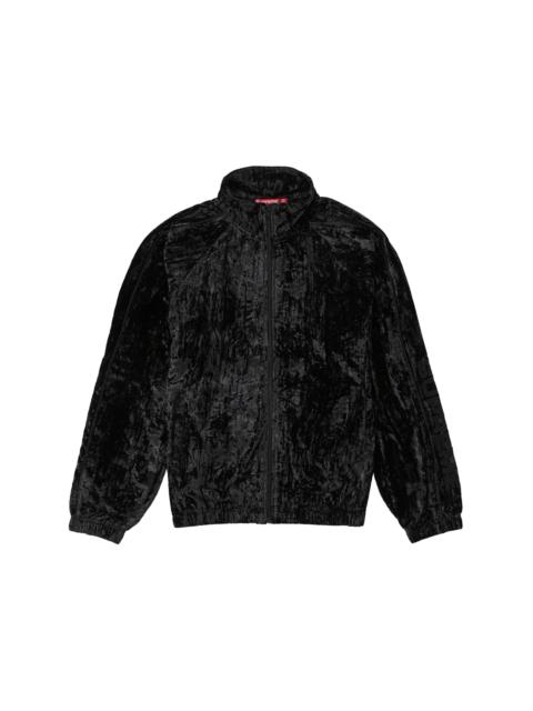Supreme Crushed Velvet Track Jacket Black