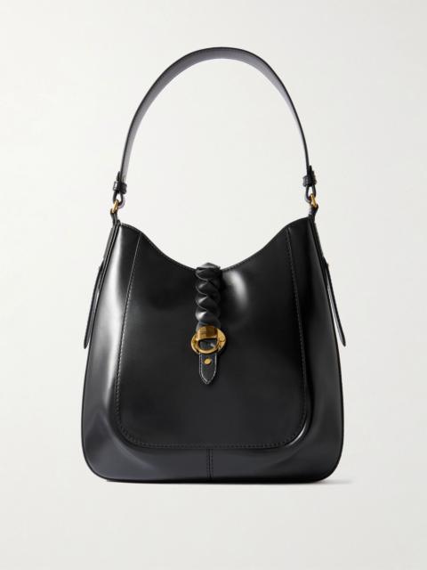 Altay leather shoulder bag Black