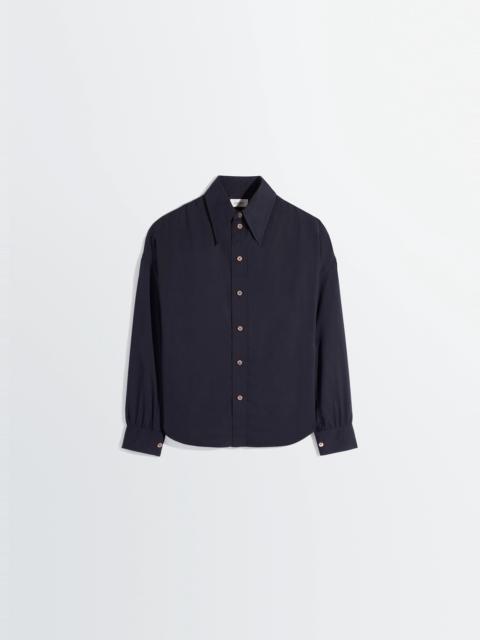 SOFT POINTED COLLAR SHIRT IN WASHED COTTON MUSLIN
