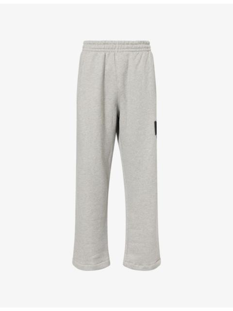Logo-Print Wide-Leg Cotton Jogging Bottoms
