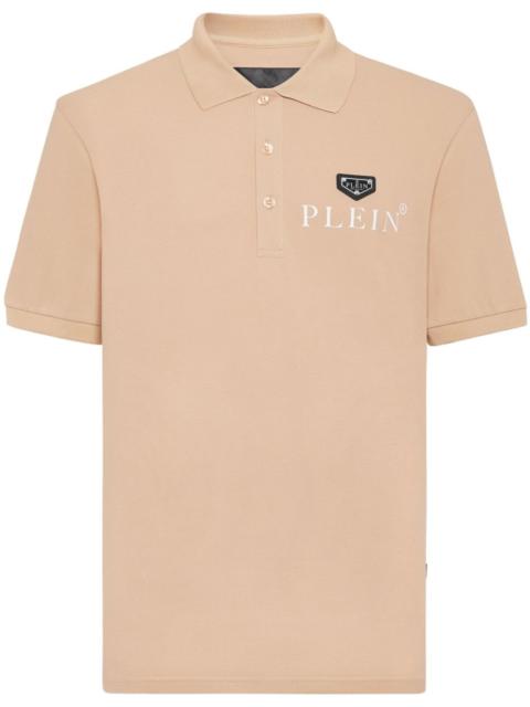 logo-print cotton polo shirt