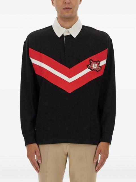 logo-patch polo shirt