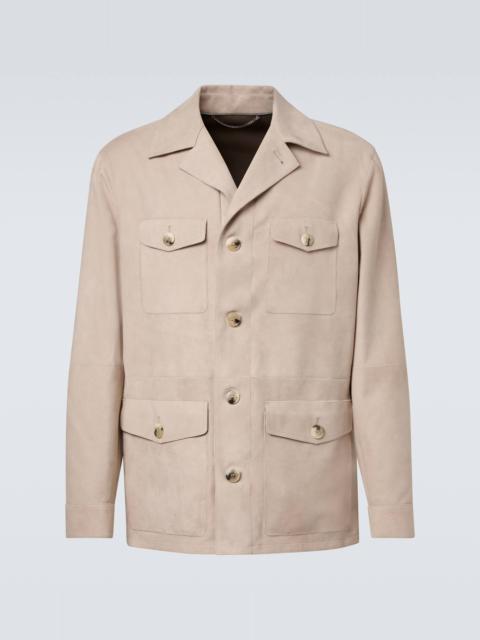 Suede field jacket