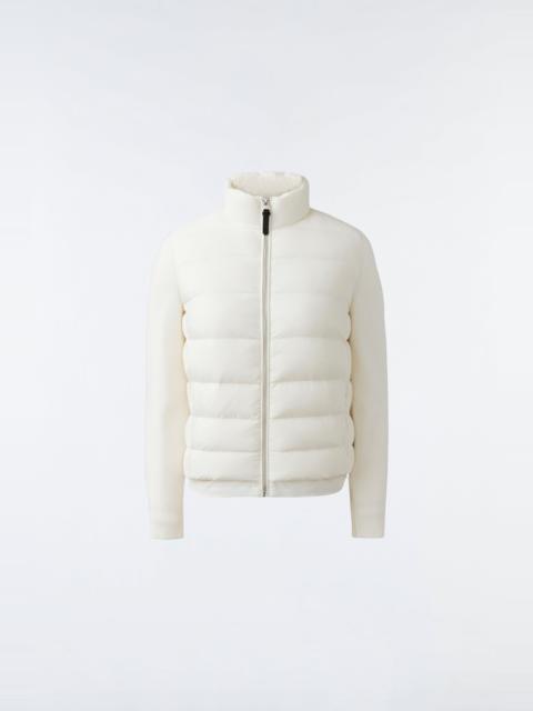 OCEANE Recycled hybrid jacket with rib knit sleeves