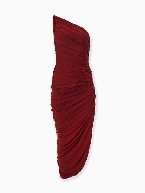 Asymmetric Ruched Midi Dress