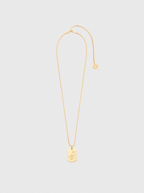 Zodiac sign plaque necklace