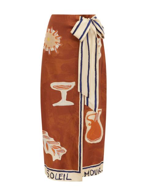 Soleil D'Amour Silk Sarong Skirt